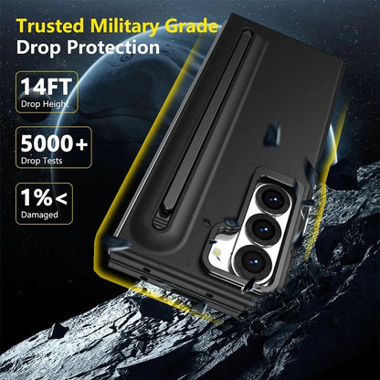 Samsung Z Fold8 Ultra Skin Feel S-Pen Case with Metal Camera Kickstand with Hinge Protection