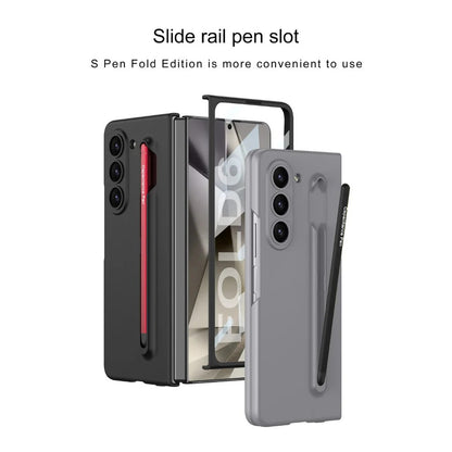 Samsung Galaxy Z Fold 6 Stylish Matte PC Back Cover Case with Front Glass & Stylus Included