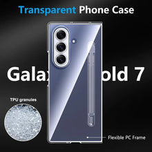 Samsung Galaxy Z Fold7 Cristal Clear Case with S Pen & Inbuilt Front Glass - Transparent