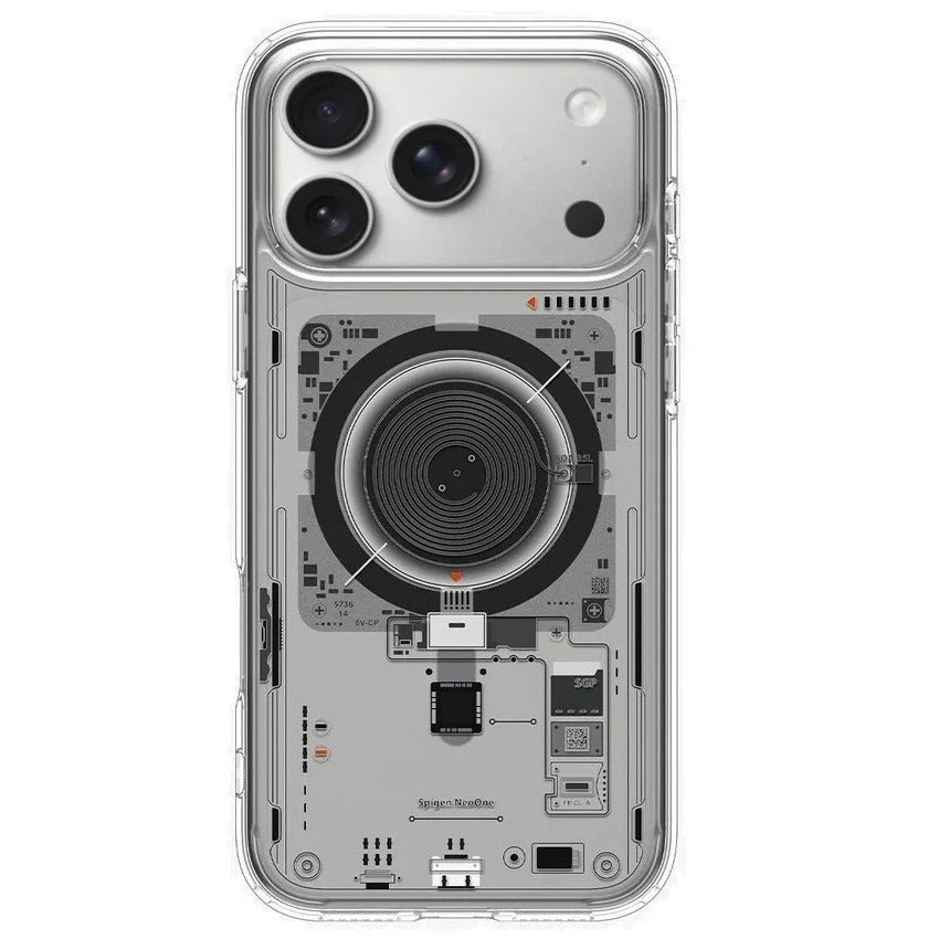 iPhone 18 Pro Machine Style Hybrid Shockproof Case with Magsafe - Neon