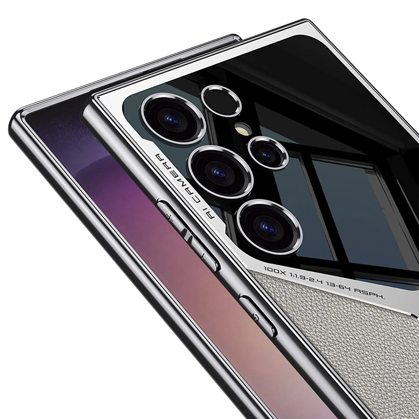 Samsung Galaxy S24 Ultra GKK Synthetic Leather Electroplating Supersonic Speed Shockproof Case