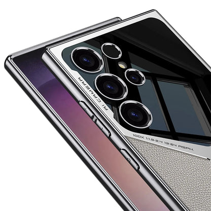 Samsung Galaxy S24 Ultra GKK Synthetic Leather Electroplating Supersonic Speed Shockproof Case