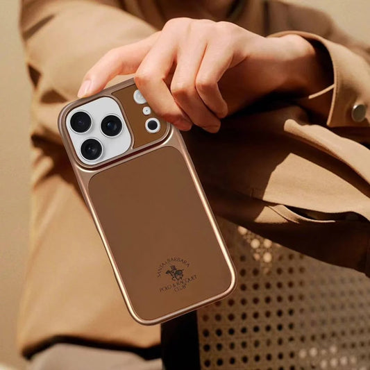 iPhone 17 Pro Max Leather Case, Original Santa Barbara Lucas Series Leather Back Cover