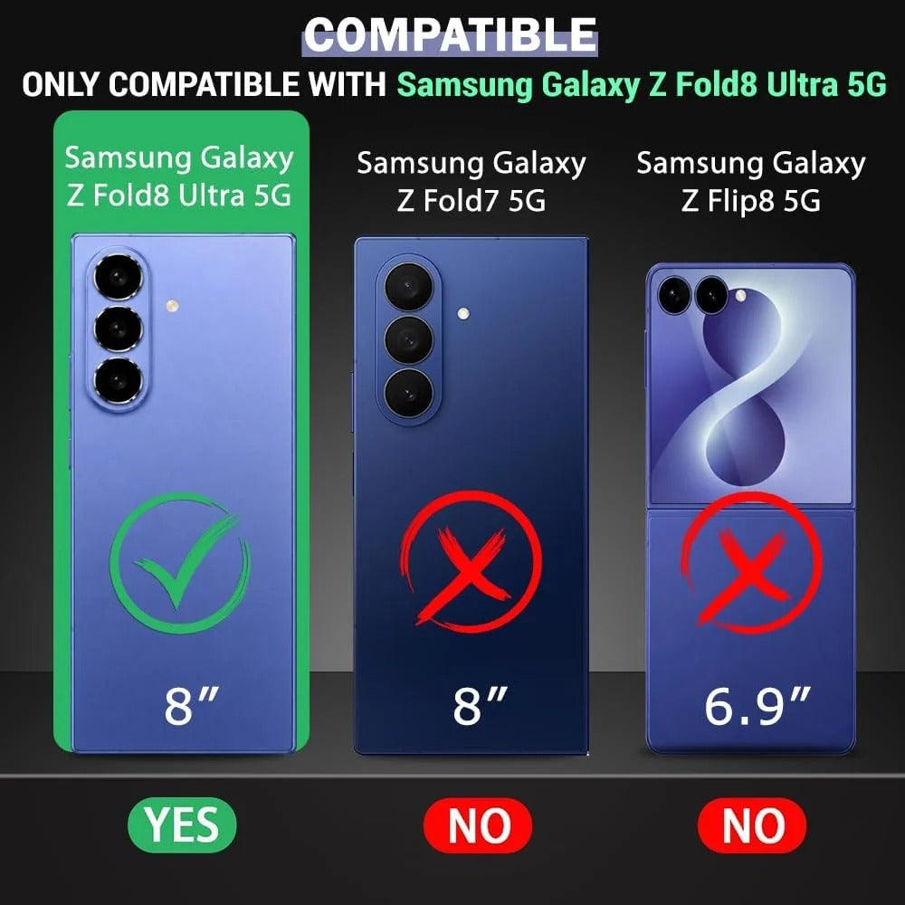 Samsung Z Fold8 Ultra Transparent Case, Crystal Clear Soft TPU Raised Corner Edges