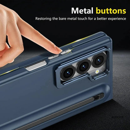 Samsung Z Fold8 Ultra Skin Feel S-Pen Case with Metal Camera Kickstand with Hinge Protection