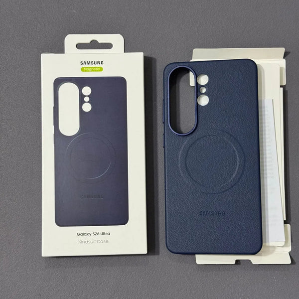 Samsung Galaxy S26 Ultra Kindsuit Leather Back Cover Case with Magsafe - Blue