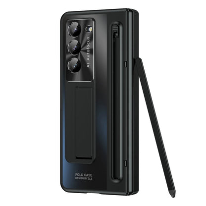Samsung Galaxy Z Fold7 Electroplating Case with Stylus, Kickstand & Glass Protection