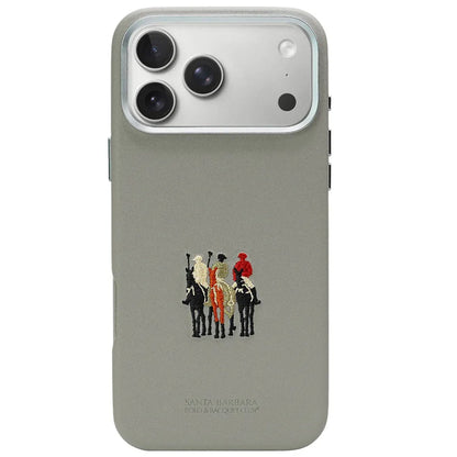 iPhone 17 Pro Max Santa Barbara Justin Series Leather Case with Magsafe - Gray