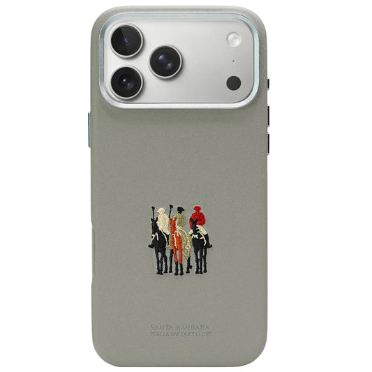 iPhone 17 Pro Santa Barbara Justin Series Leather Case with Magsafe - Gray