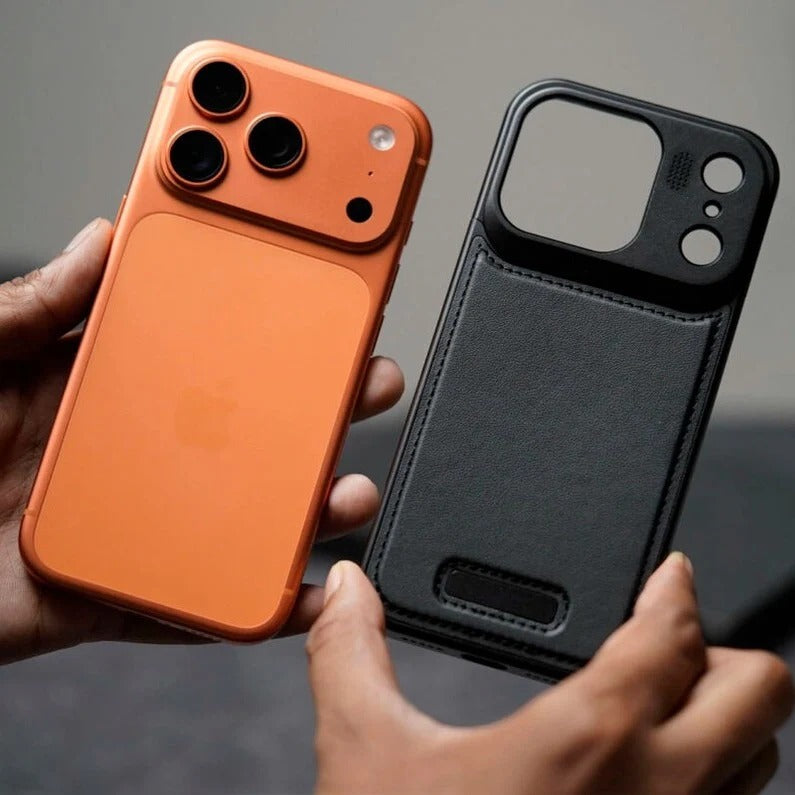 iPhone 17 Pro Aeroflex Aluminum Frame Leather Case with Fragrance Aroma