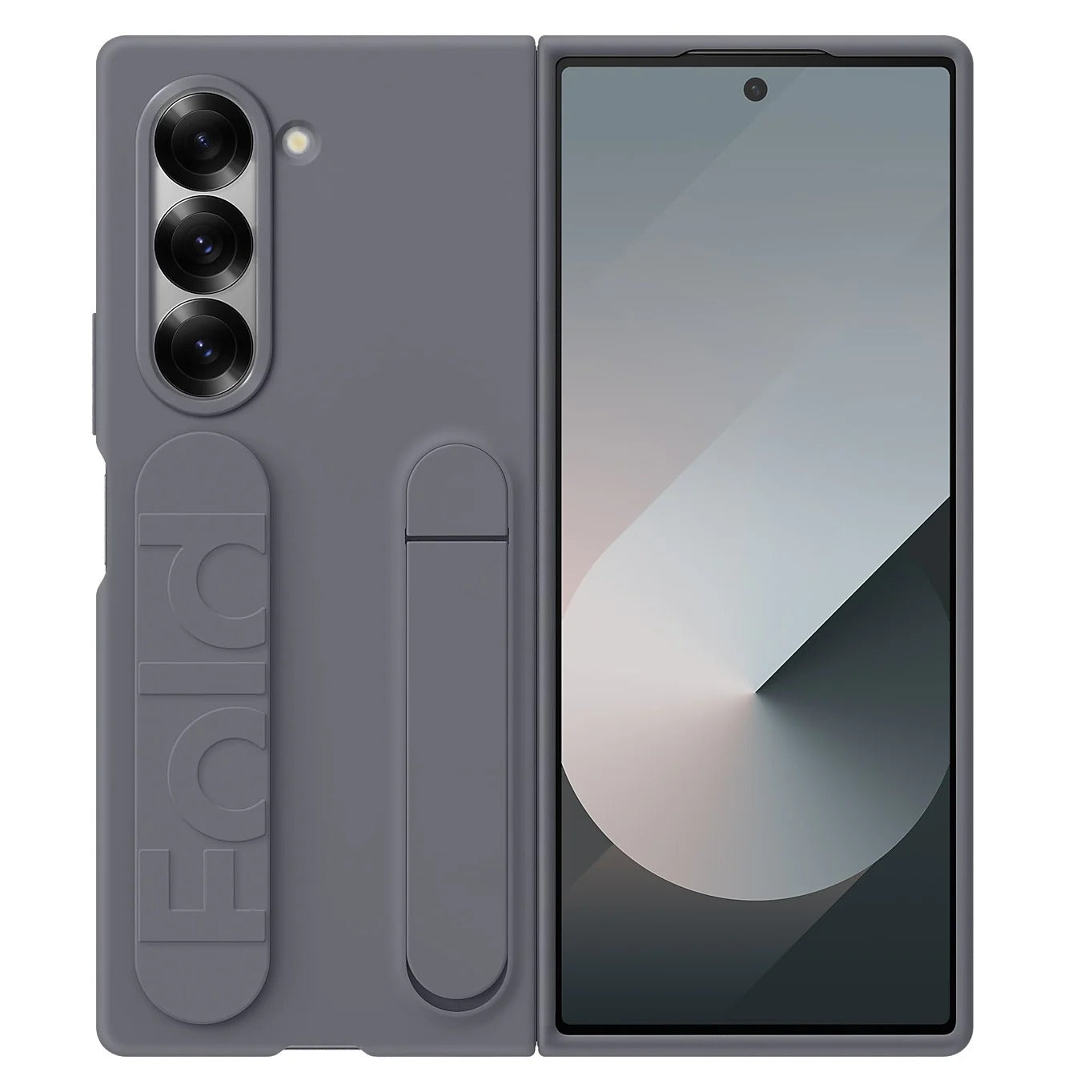 Samsung galaxy Z Fold 6 Matte Skin Feel Case with Inbuilt Band & Stand