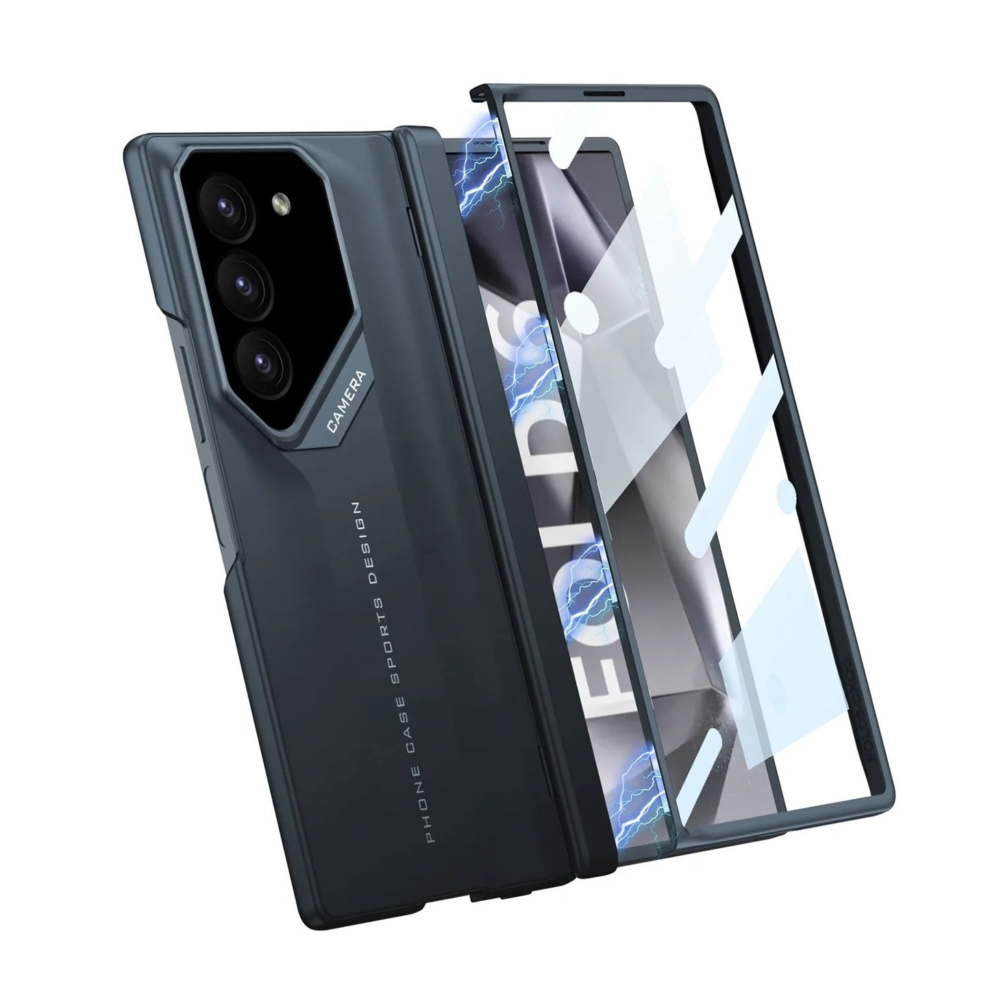 Samsung Galaxy Z Fold 6 GKK Raptor Pro Case with Camera Hinge & Front Glass Protection