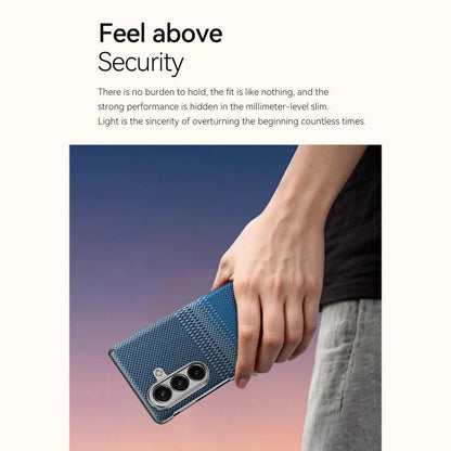 Samsung Z Fold8 Ultra SULADA Carbon Case, Kevlar Woven Carbon Texture Magnetic Cover with Hinge Protection Magsafe (No Front)
