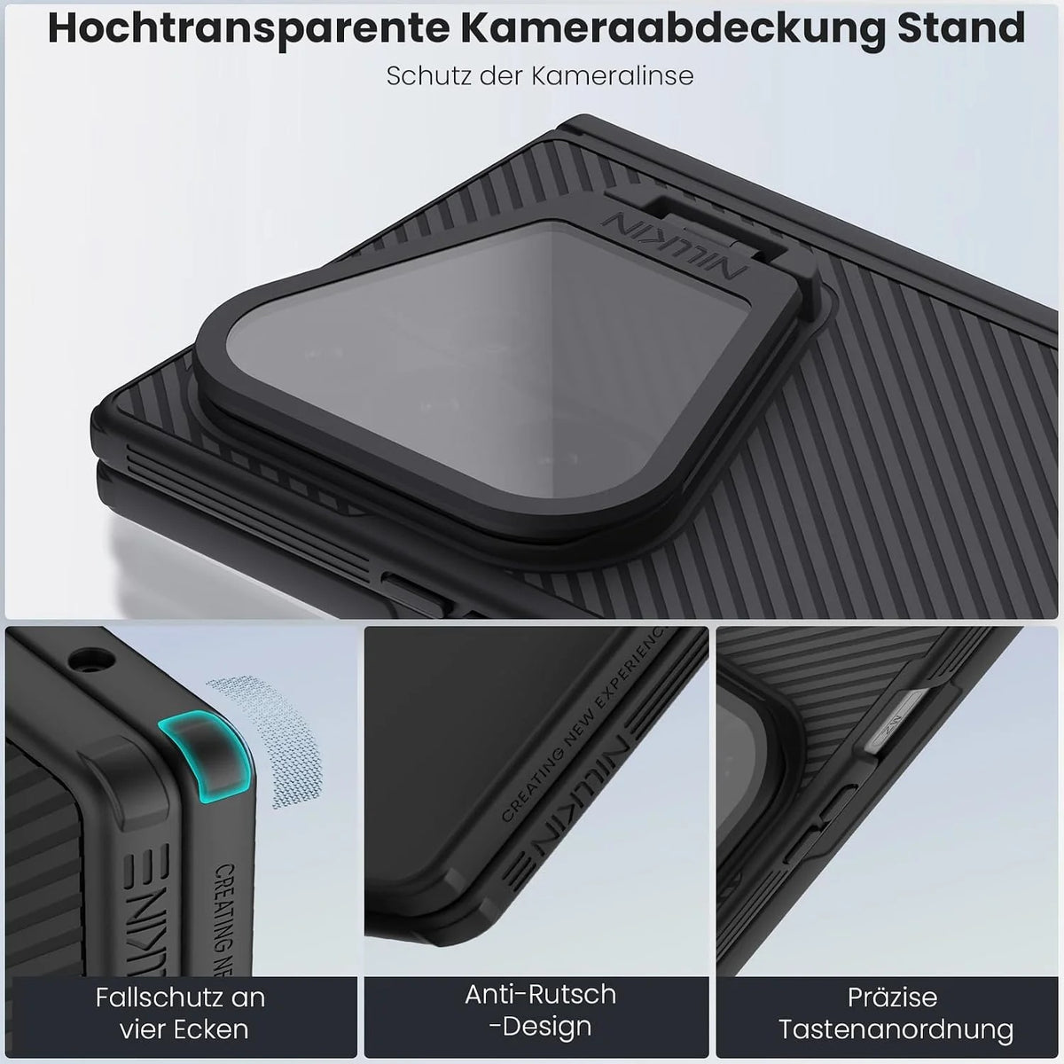 Samsung Galaxy Z Fold8 Ultra Nillkin CamShield Prop Case with Metal Camera Kickstand & MagSafe – Black