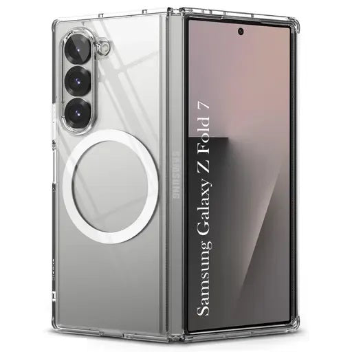 Samsung Galaxy Z Fold7 Cristal Clear Anti-Yellow Hard PC Magsafe Case - Ice Clear