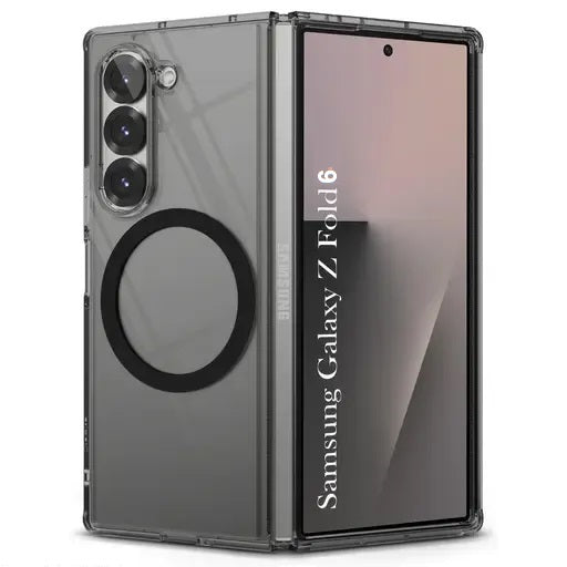 Samsung Galaxy Z Fold 6 Cristal Clear Anti-Yellow Hard PC Magsafe Case - Smoke