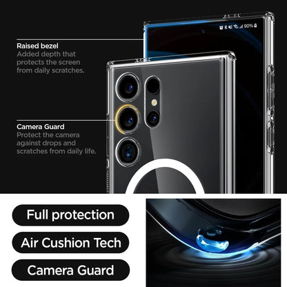 Samsung Galaxy S24 Ultra One Tap Metal Ring MagFit Hard Shell Back Cover Case
