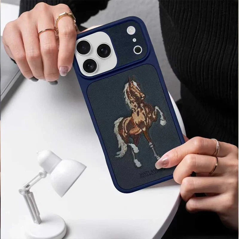iPhone 17 Pro Max Santa Barbara Boris Series Leather Back Cover