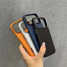 iPhone 17 Pro Max Business Style Leather Case with NFC Button