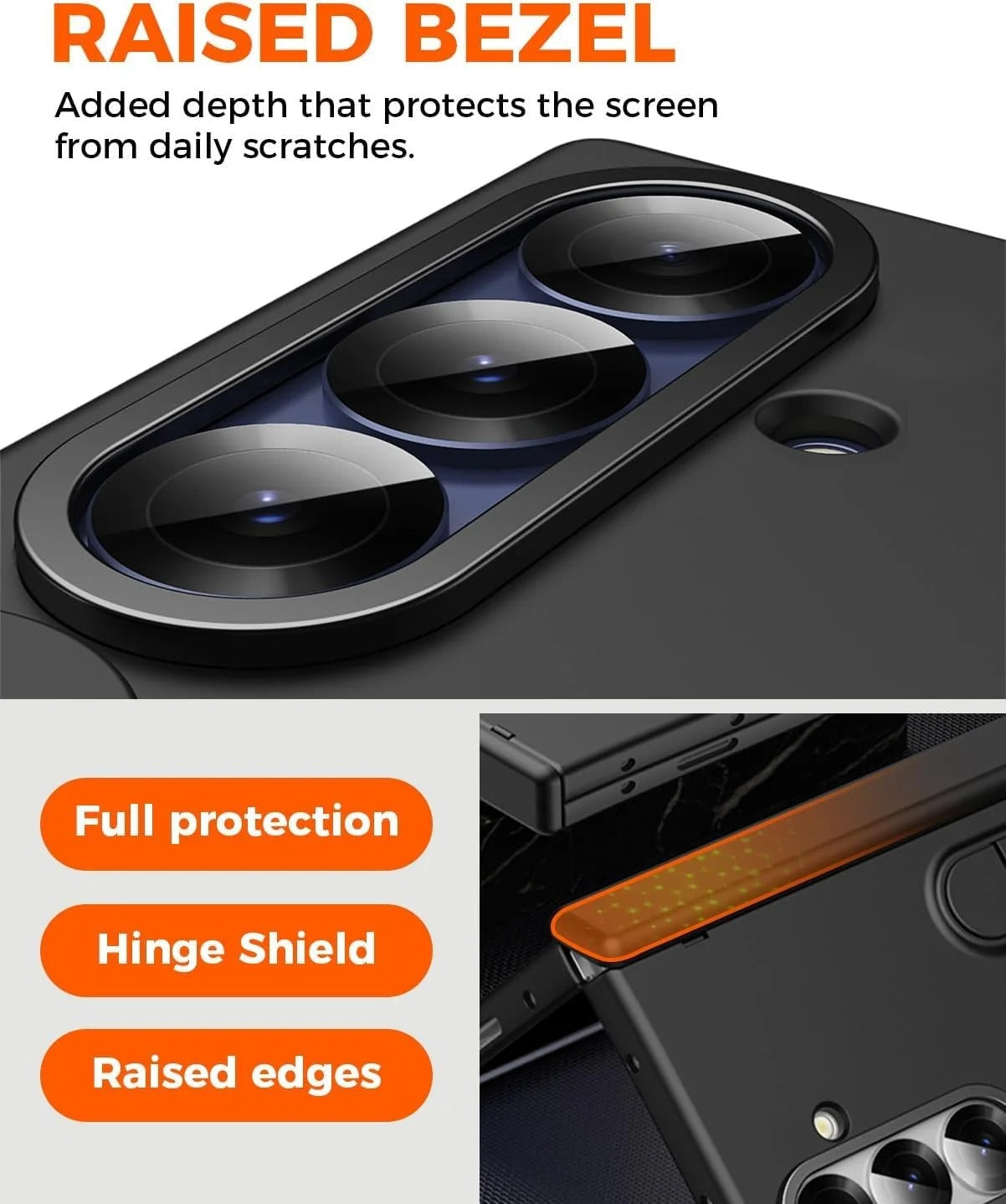 Samsung Z Fold8 Ultra Silicon Skin Feel Band Strip & Kickstand Case with Hinge Protection