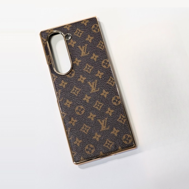 Samsung Galaxy Z Fold6 Luxury Gold Plated Leather Case