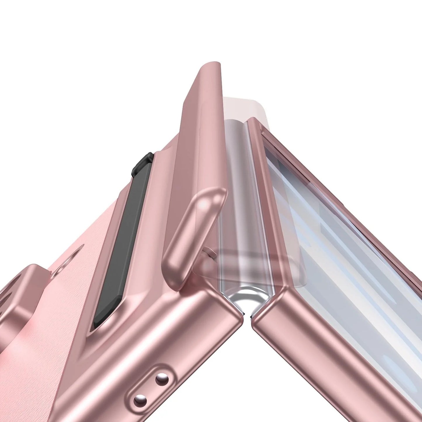 Samsung Z Fold8 Ultra Leather Case, Electroplating S Pen Case with Hinge Protection