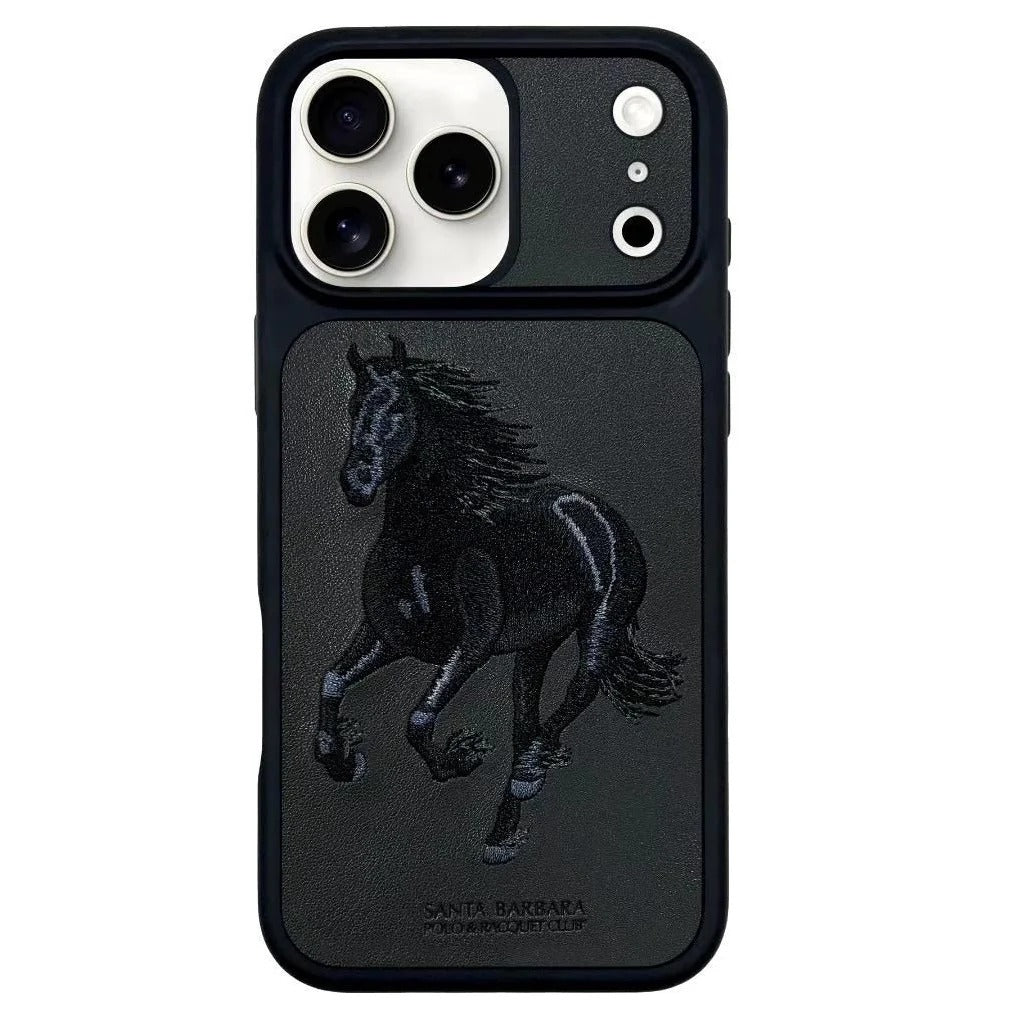 iPhone 17 Pro Max Santa Barbara Boris Series Leather Back Cover
