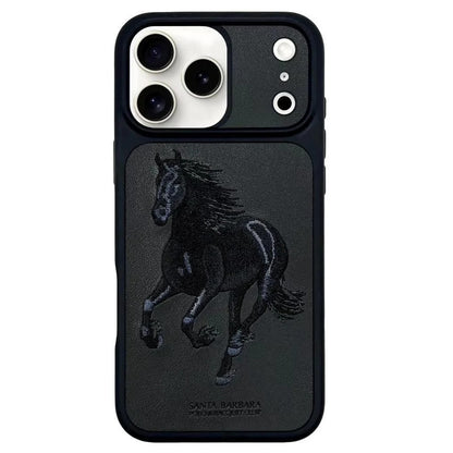 iPhone 17 Pro Max Santa Barbara Boris Series Leather Back Cover