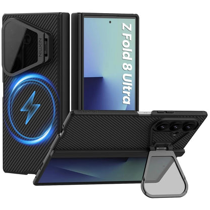 Samsung Galaxy Z Fold8 Ultra Nillkin CamShield Prop Case with Metal Camera Kickstand & MagSafe – Black