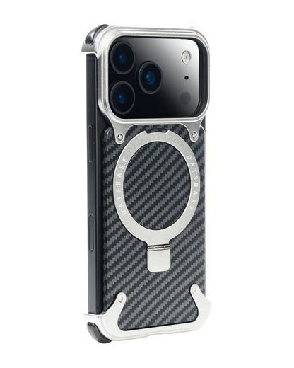 iPhone 17 Pro Max Metal Carbon Case with Stand and Magsafe