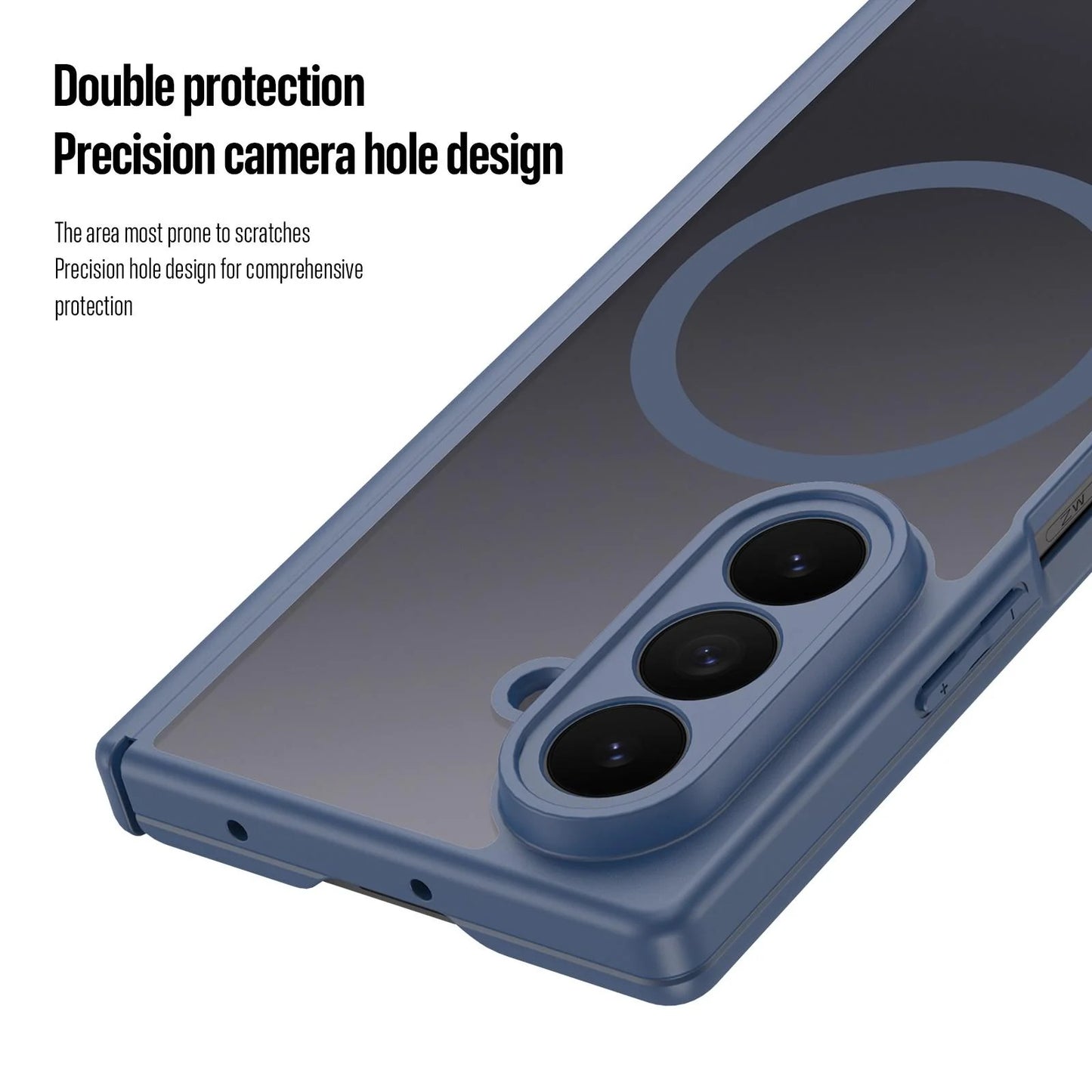 Samsung Z Fold8 Ultra Skin Feel Smoke, Dual Central Axis Magsafe Case with Hinge Protection