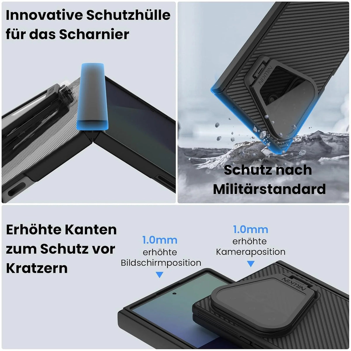 Samsung Galaxy Z Fold8 Ultra Nillkin CamShield Prop Case with Metal Camera Kickstand & MagSafe – Black
