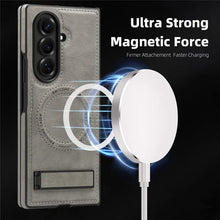 Samsung Galaxy Z Fold7 Leather Case with MagSafe & Kickstand
