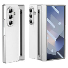 Samsung Galaxy Z Fold7 Plating Leather Case with Stylus & Glass Protection