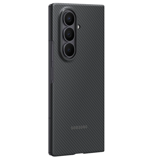 Samsung Z Fold8 Ultra 0.8mm Aramid Carbon Fiber Back Cover with Logo (Only Back) - Black