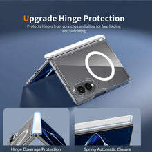 Samsung Z Fold8 Transparent Case, Cristal Clear Anti-Yellowing Magnetic Magsafe Case with Hinge Protection