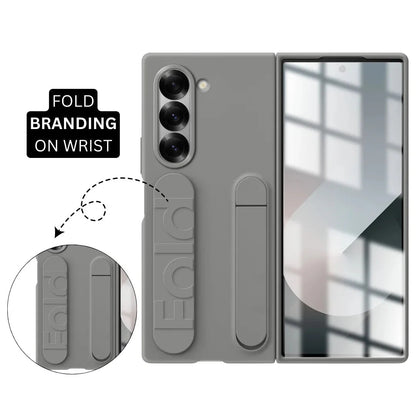 Samsung Galaxy Z Fold7 Skin Feel Case with Silicon Band & Kickstand