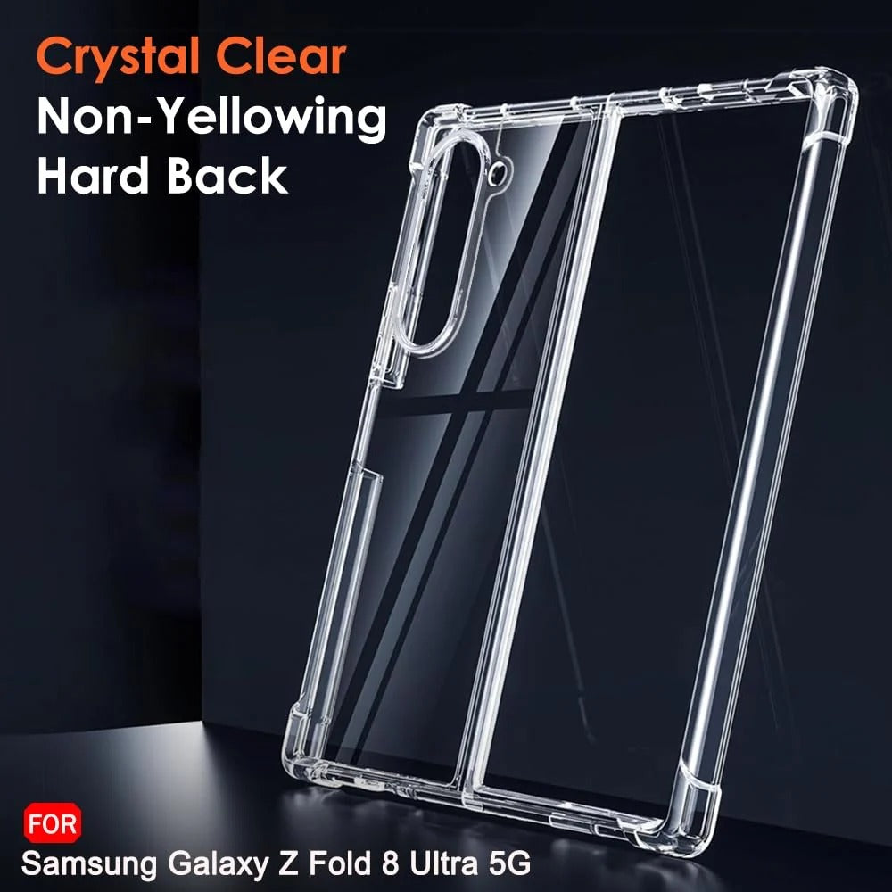 Samsung Z Fold8 Ultra Transparent Case, Crystal Clear Soft TPU Raised Corner Edges