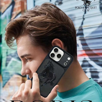 iPhone 17 Pro Max Santa Barbara Boris Series Leather Back Cover
