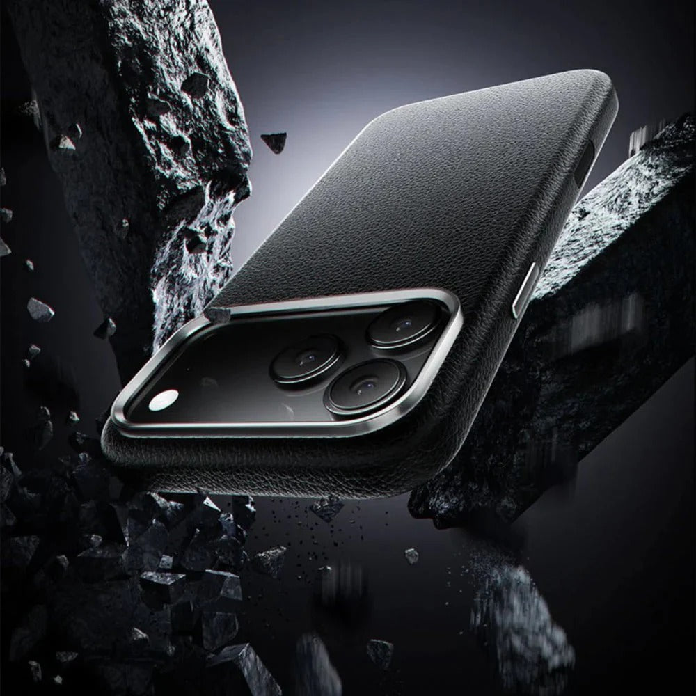 iPhone 17 Pro Business Style Leather Case with Camera Control Button