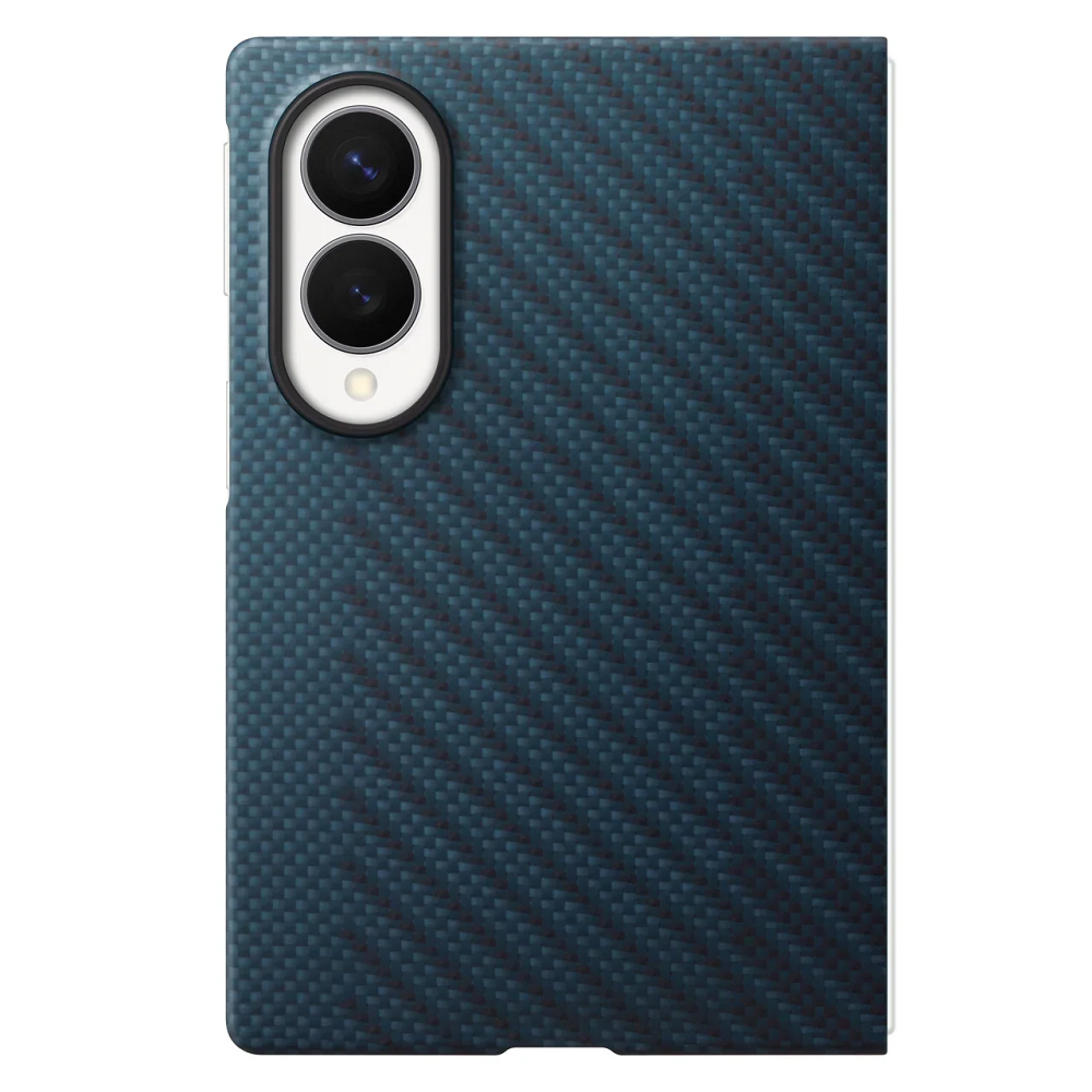 Samsung Z Fold8 Carbon Case, 0.8mm Slim Carbon Fiber Back Cover with Magsafe - Blue