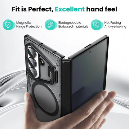 Samsung Z Fold8 Ultra Nillkin ICE-BLADE Series Corner Air Bags + Aluminum Camera Protect Stand Case with Magsafe