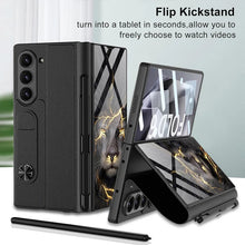 Samsung Galaxy Z Fold 6 Deer Pattern Gkk Original Glass Flip Case with S-Pen & Front Glass Protection