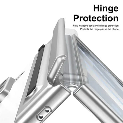 Samsung Z Fold8 Ultra Leather Case, Electroplating S Pen Case with Hinge Protection