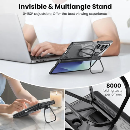 Samsung Z Fold8 Ultra Nillkin ICE-BLADE Series Corner Air Bags + Aluminum Camera Protect Stand Case with Magsafe