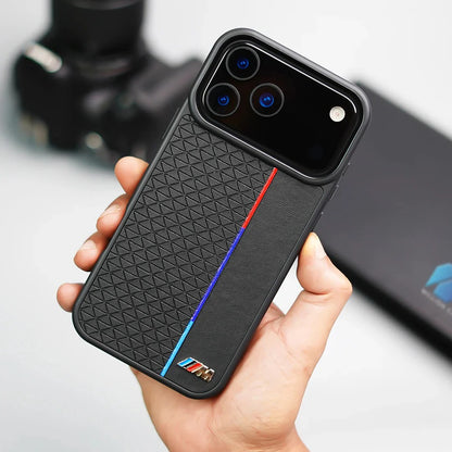 iPhone 17 Pro Case BMW M Sport Performance Series Leather Back Cover