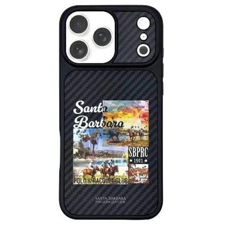 iPhone 18 Pro Carbon Case, Original Santa Barbara Elvis Series Carbon Back Cover