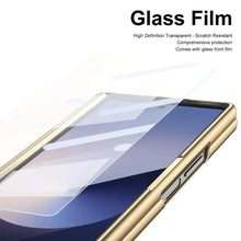 Samsung Z Fold8 Ultra Leather Case, Electroplating S Pen Case with Hinge Protection