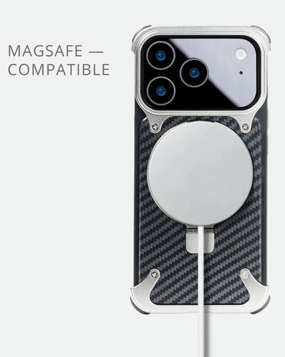 iPhone 17 Pro Max Metal Carbon Case with Stand and Magsafe