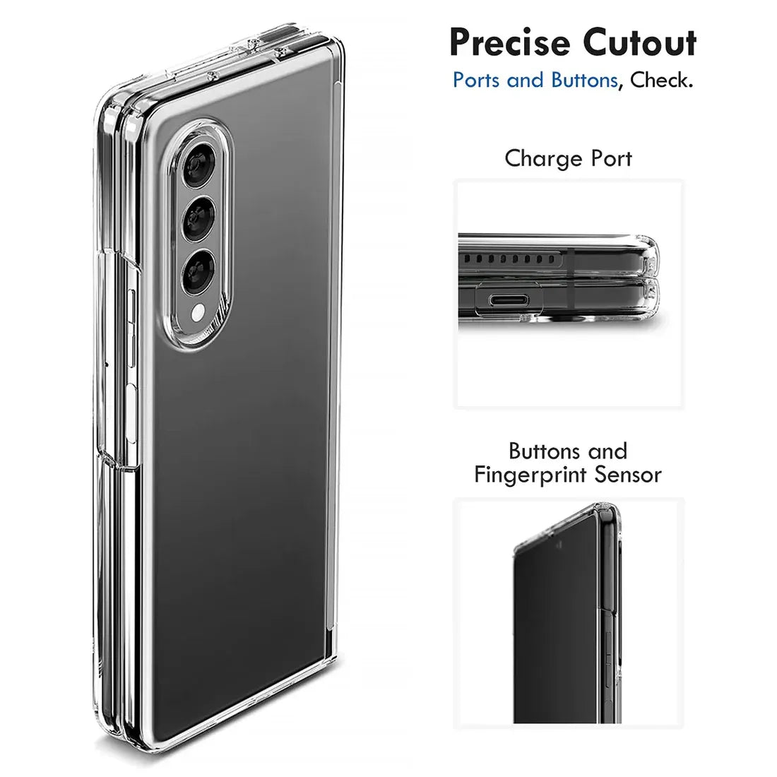 Samsung Galaxy Z Fold 3 Cristal Clear Slim Fit Case - Transparent